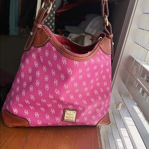 Dooney & Bourke Purple Logo Shoulder Bag